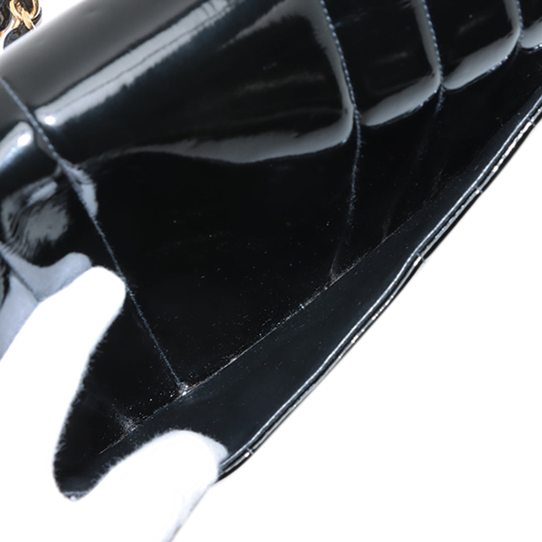 Chanel Jumbo Cuir verni Vertical Quilt Mademoiselle Flap Noir – GABY PARIS Authentique