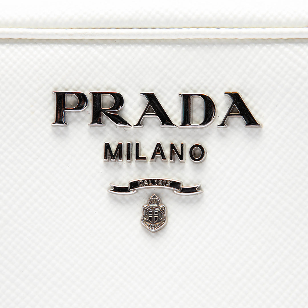 Prada Sac caméra Lux Saffiano Blanc – vue 5 – GABY PARIS
