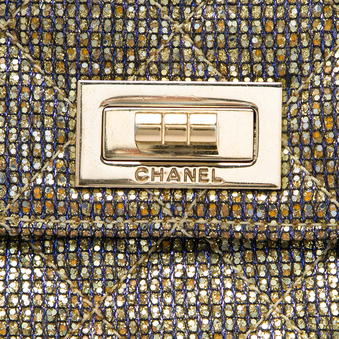 Chanel Matelassé Glitter Toile Reissue 2.55 à rabat