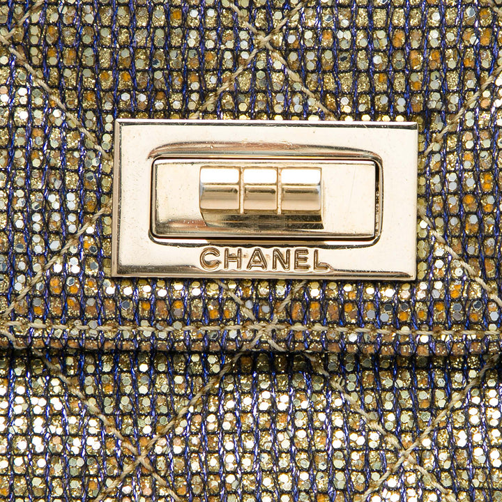 Chanel Matelassé Glitter Toile Reissue 2.55 à rabat
