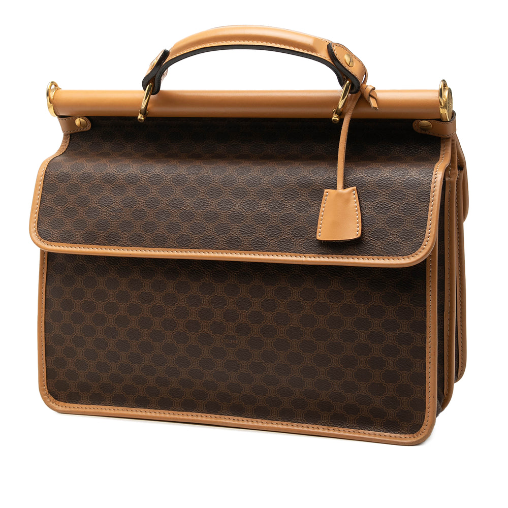 Celine Macadam Sac Toile enduite Marron – vue 2 – GABY PARIS