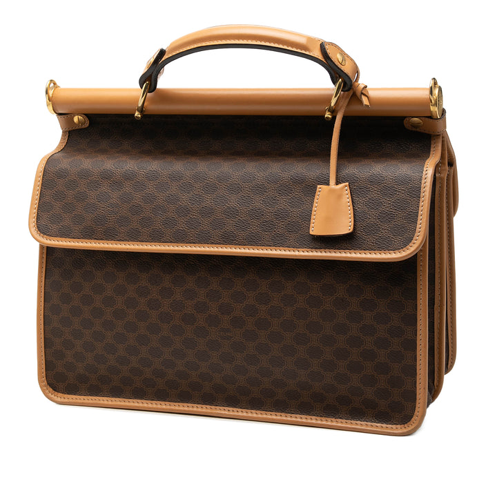 Celine Macadam Sac Toile enduite Marron – vue 2 – GABY PARIS
