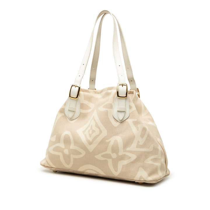 Louis Vuitton Tahitienne Cabas PM Monogram Beige – vue 2 – GABY PARIS