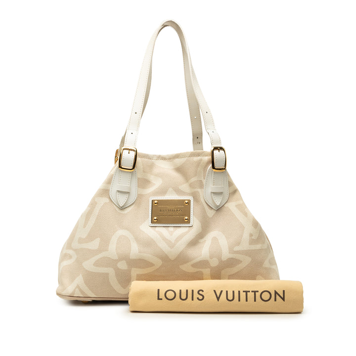 Louis Vuitton Tahitienne Cabas PM Monogram Beige – vue 7 – GABY PARIS
