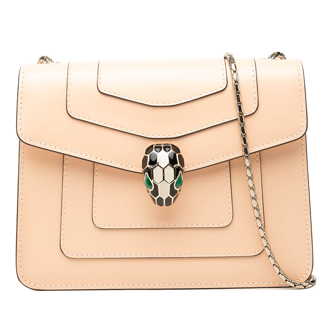 Bvlgari Sac bandoulière Serpenti Forever Chaîne Petit Marron – vue principale – GABY PARIS