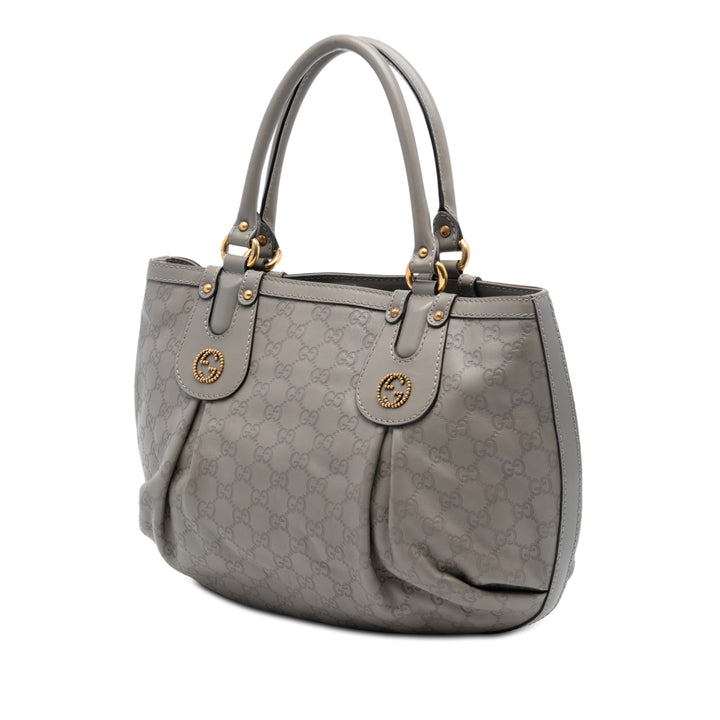 Gucci Cabas Guccissima Scarlett Gris – vue 2 – GABY PARIS