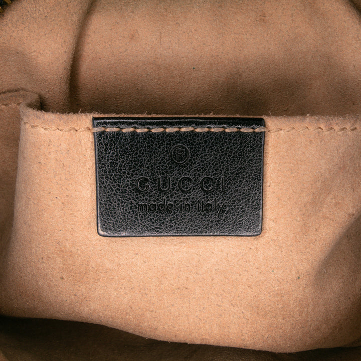Mini GG Marmont Matelasse Leather Crossbody Black - Gaby Paris