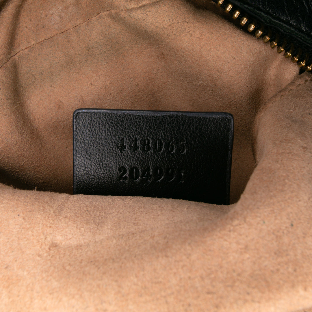 Mini GG Marmont Matelasse Leather Crossbody Black - Gaby Paris