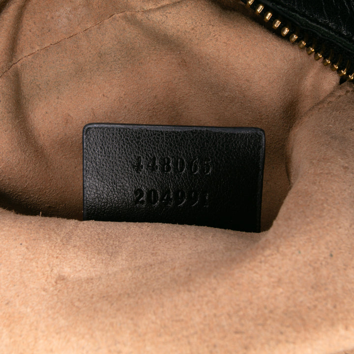 Mini GG Marmont Matelasse Leather Crossbody Black - Gaby Paris
