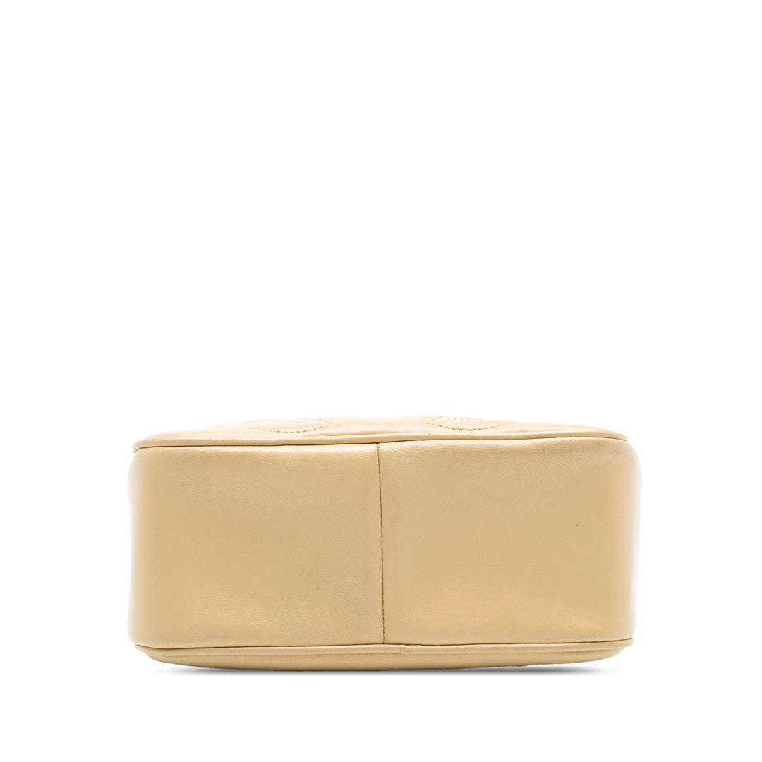 Chanel Triple CC Cuir d’agneau Pompon Chain Sac caméra