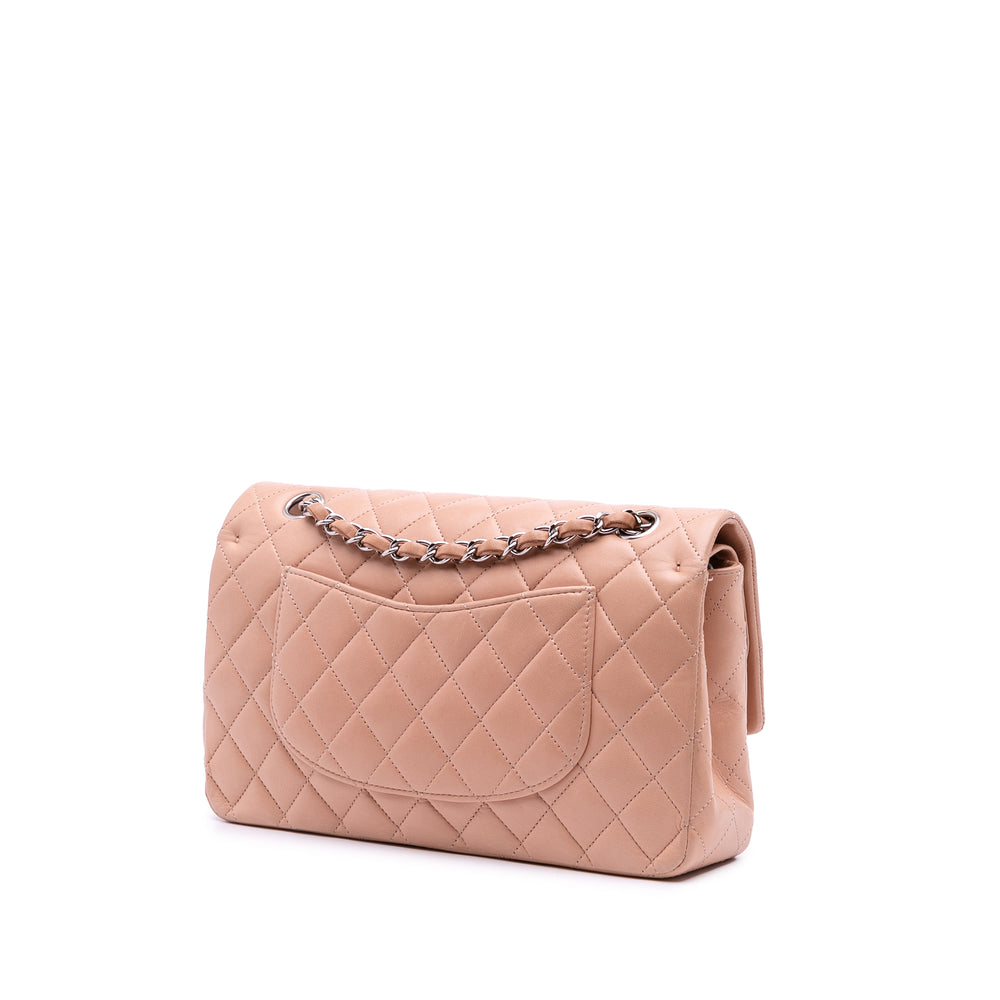 Medium Classic Lambskin Double Flap Brown - Gaby Paris