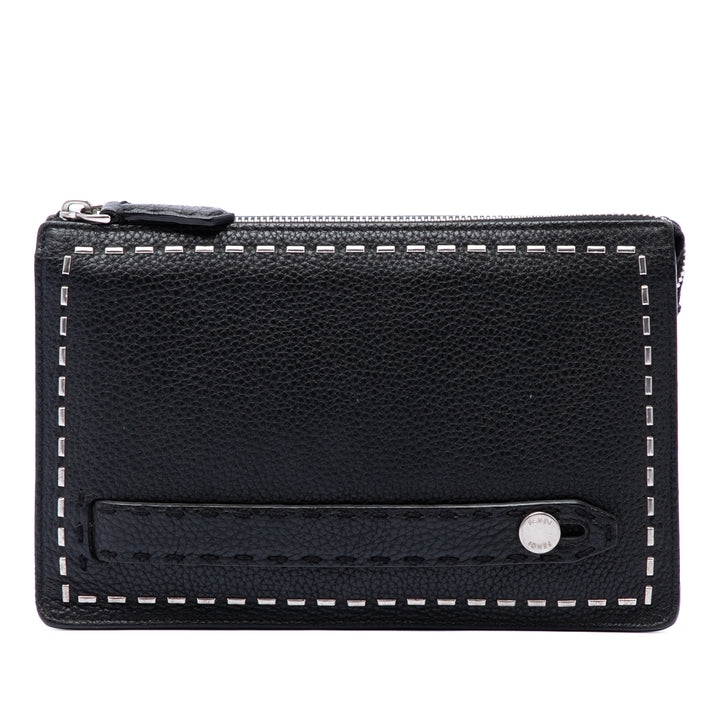 Fendi Selleria Pochette Noir – vue principale – GABY PARIS