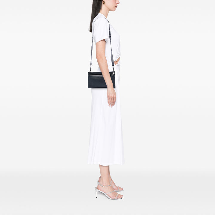 Fendi Cuir de veau FF 1974 Flat Pochette Sac porté croisé