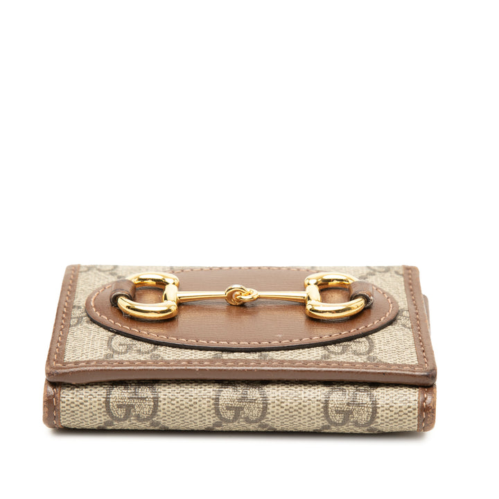 Gucci GG Supreme Horsebit 1955 Trifold Portefeuille