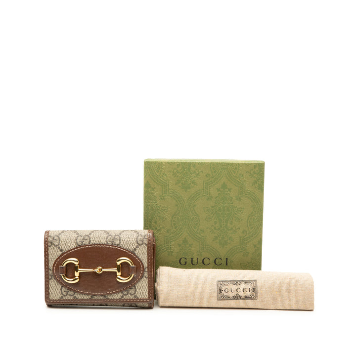 Gucci GG Supreme Horsebit 1955 Trifold Portefeuille