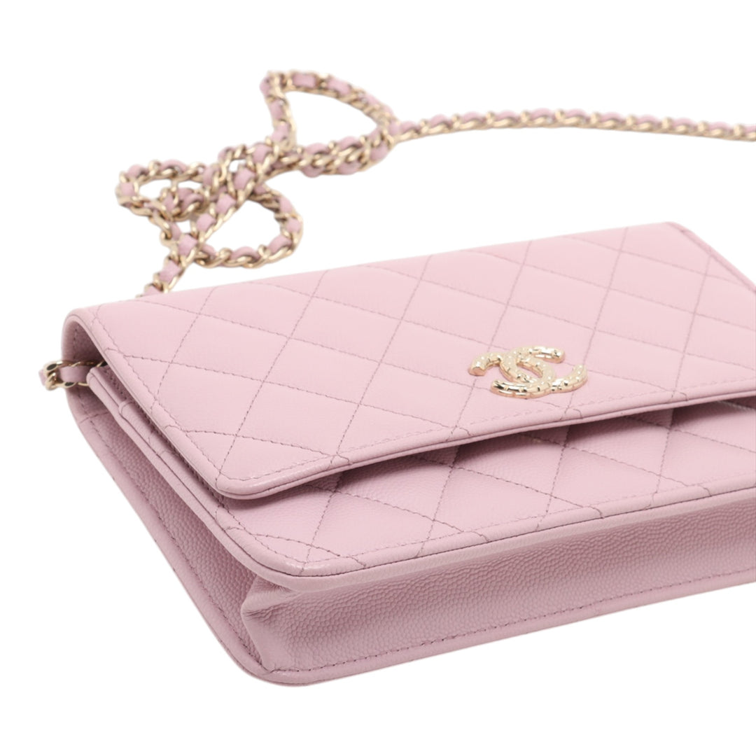 Chanel CC Matelassé Caviar Wallet on Chain