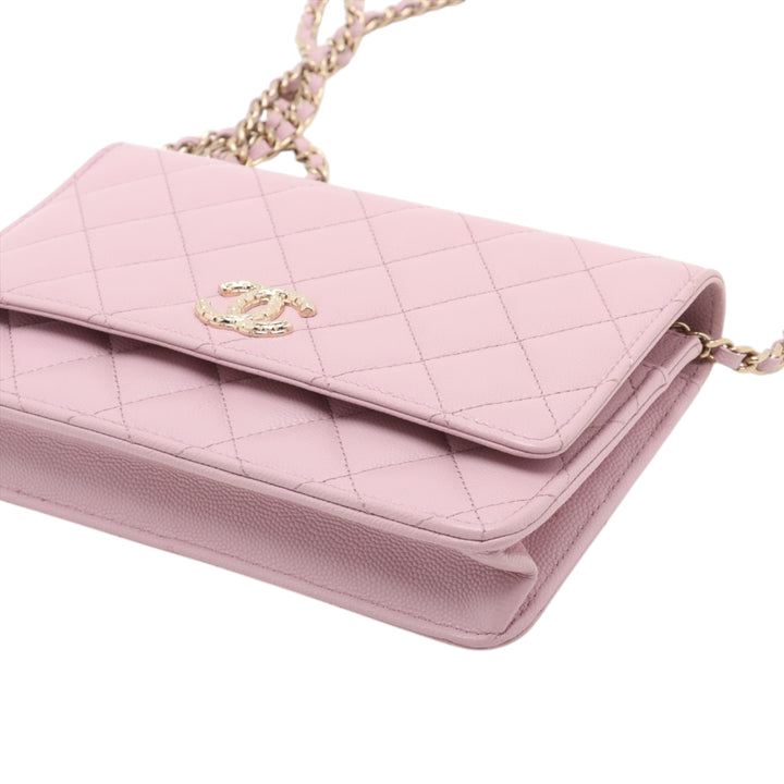 Chanel CC Matelassé Caviar Wallet on Chain