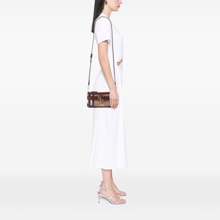 Burberry Sac bandoulière House Check Bridle Peyton Beige – vue 6 – GABY PARIS