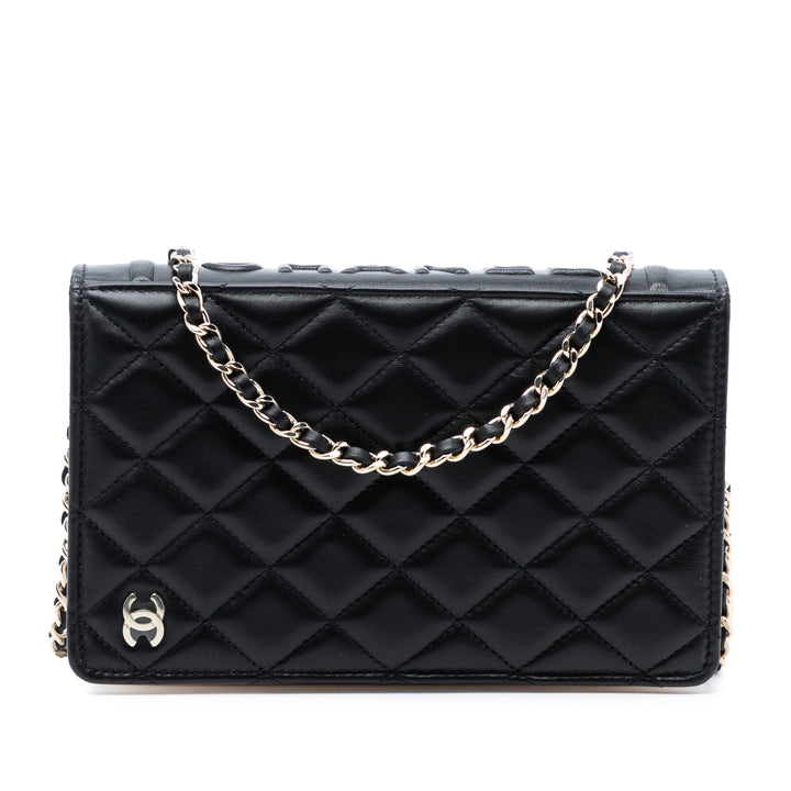 Chanel Matelassé Cuir d’agneau Book Wallet on Chain