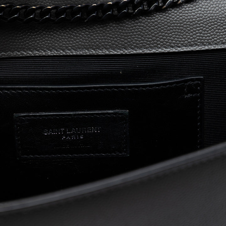 Saint Laurent Medium Grain De Poudre Monogram Monochrome Kate Sac porté croisé
