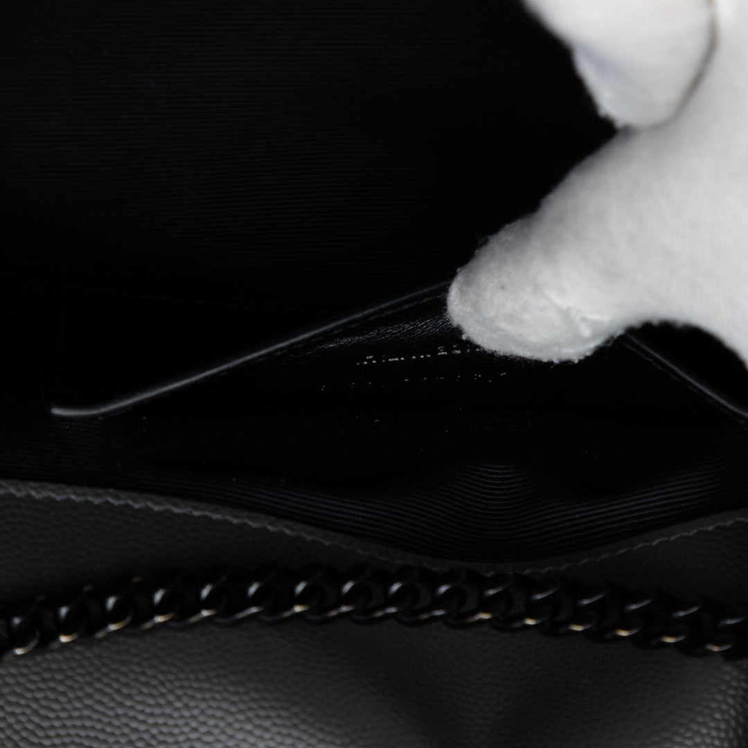 Saint Laurent Medium Grain De Poudre Monogram Monochrome Kate Sac porté croisé