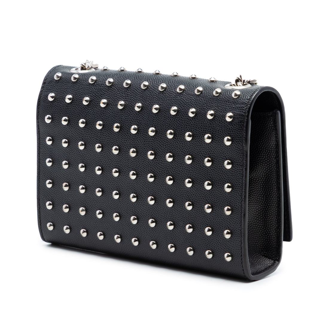 Saint Laurent Small Grain De Poudre clouté Monogram Kate Sac porté croisé