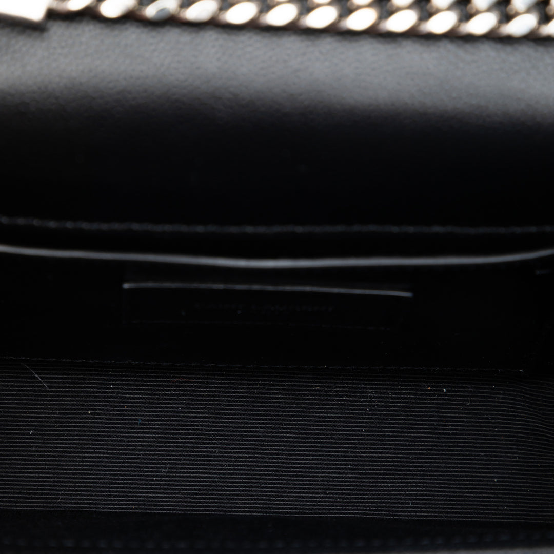 Saint Laurent Small Grain De Poudre clouté Monogram Kate Sac porté croisé