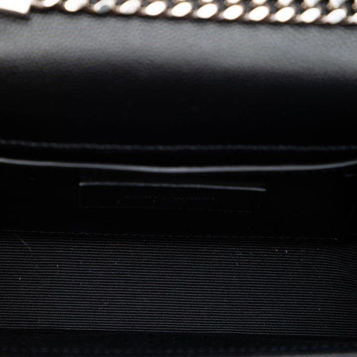 Saint Laurent Small Grain De Poudre clouté Monogram Kate Sac porté croisé