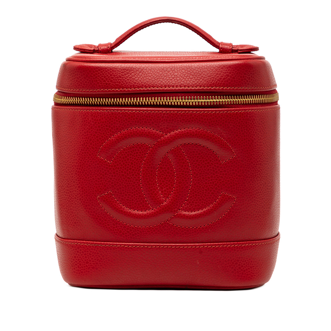 CC Vanity Cuir caviar Rouge