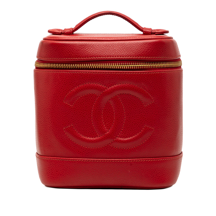 CC Vanity Cuir caviar Rouge