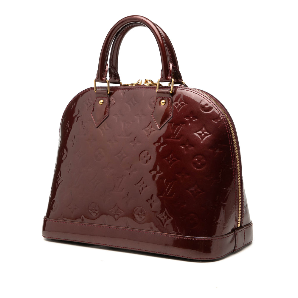 Louis Vuitton Alma PM Cuir verni Monogram Rouge – vue 2 – GABY PARIS