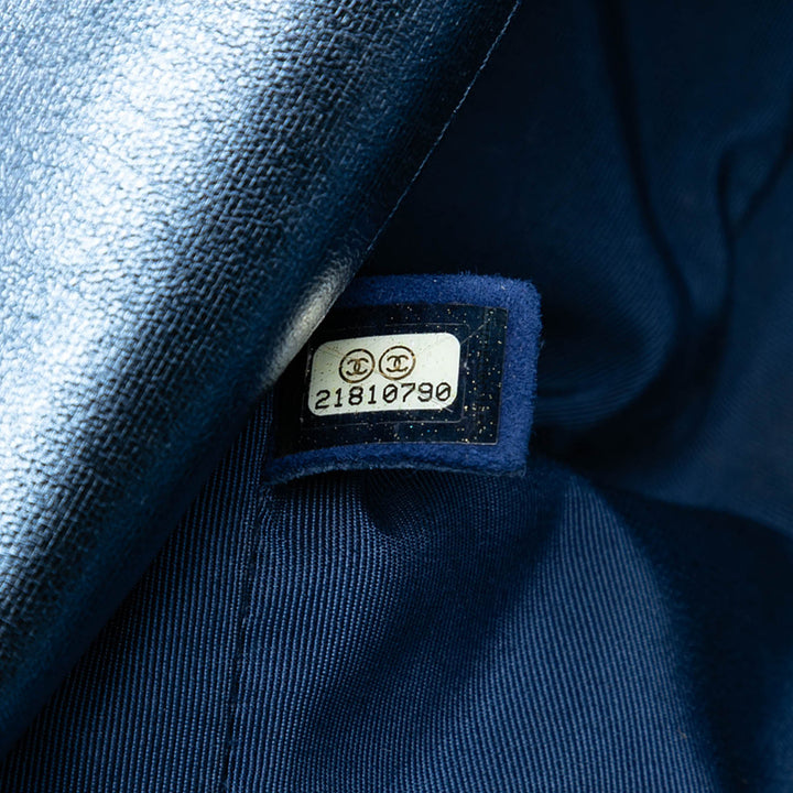 Chanel Paris Seoul Small Metallic Cuir d’agneau Striped à rabat