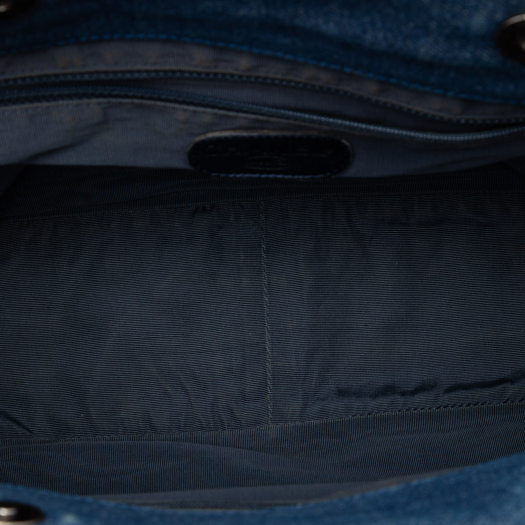 Chanel CC Jean et Cuir Cabas