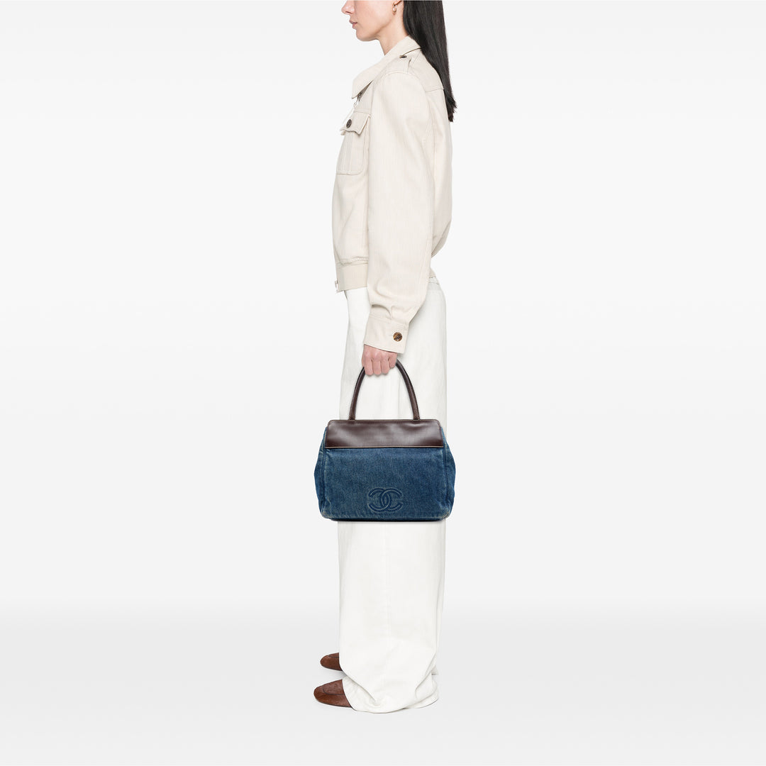 Chanel CC Jean et Cuir Cabas
