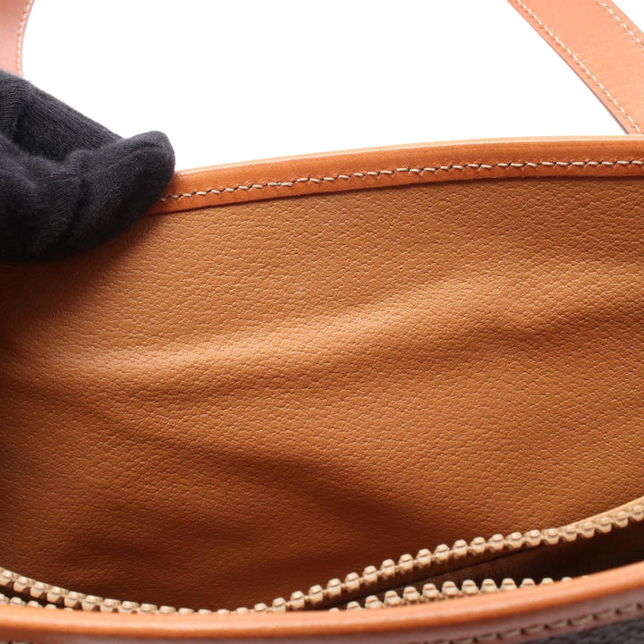 Macadam Coated Canvas Handbag Brown - Gaby Paris