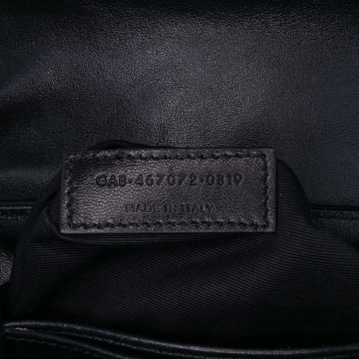 Saint Laurent Toy Matelasse Cuir Monogram LouLou Sac porté croisé Noir