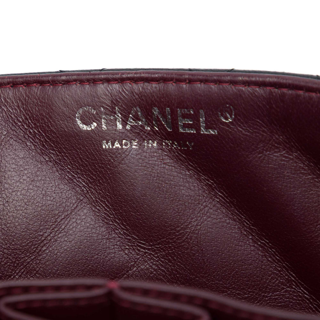 Chanel CC Matelassé East West à rabat Cuir d'agneau Noir