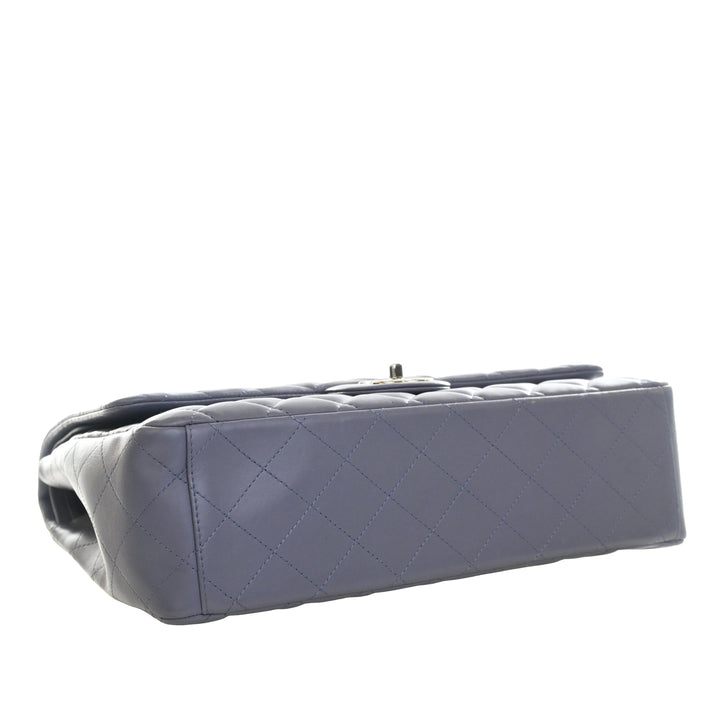 Classic Double rabat Maxi Cuir d'agneau Gris