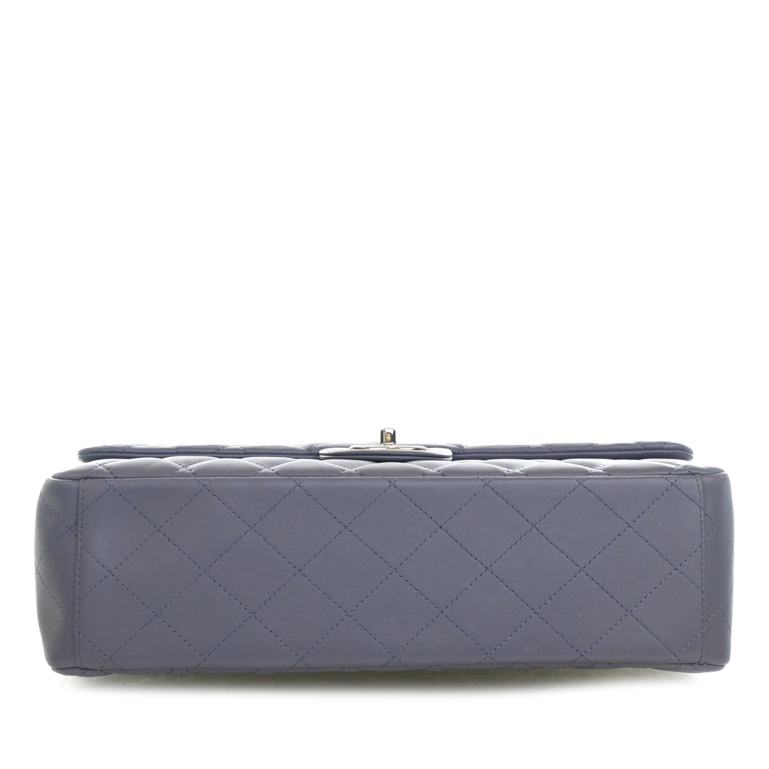 Classic Double rabat Maxi Cuir d'agneau Gris