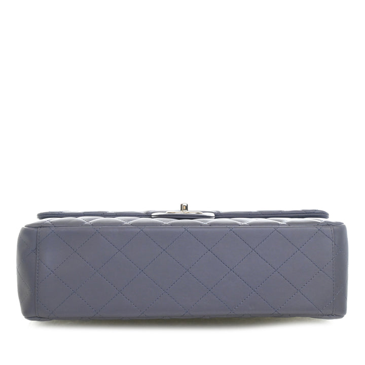 Classic Double rabat Maxi Cuir d'agneau Gris