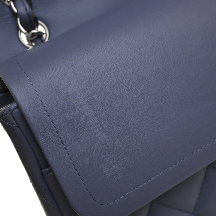Classic Double rabat Maxi Cuir d'agneau Gris