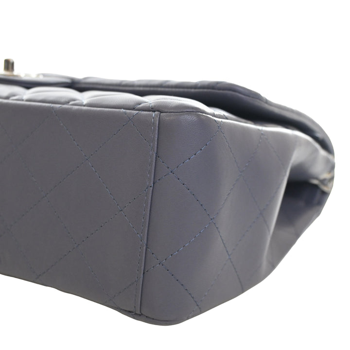 Classic Double rabat Maxi Cuir d'agneau Gris