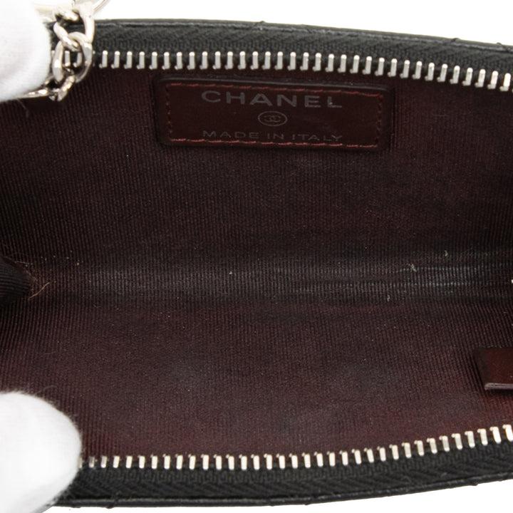 Chanel Matelassé Caviar Zipped Key Holder Coin Étui