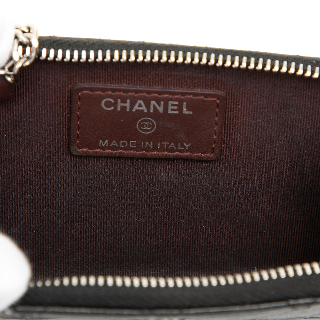Chanel Matelassé Caviar Zipped Key Holder Coin Étui