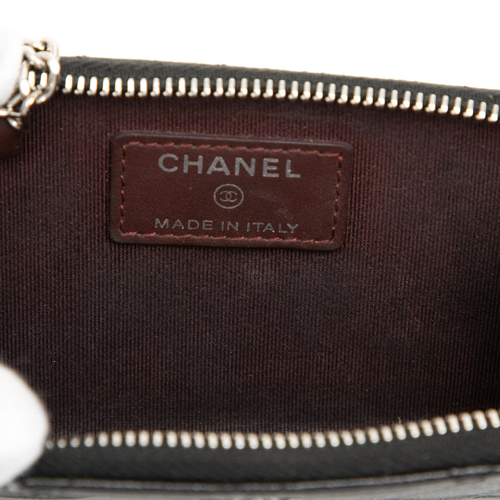 Chanel Matelassé Caviar Zipped Key Holder Coin Étui