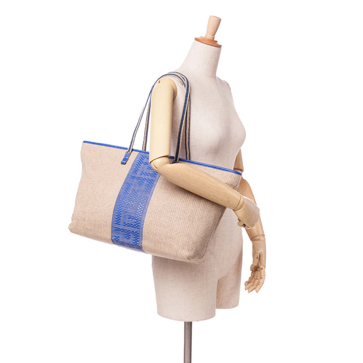 Zucca Raffia Roll Tote Brown - Gaby Paris