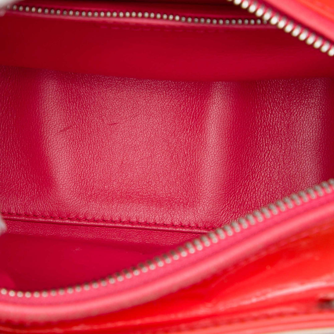 Dior Lady Dior Cannage Surpiqué Moyen Cuir d'agneau Orange – vue 4 – GABY PARIS