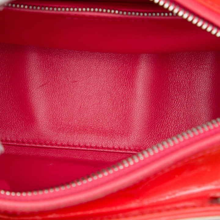 Dior Lady Dior Cannage Surpiqué Moyen Cuir d'agneau Orange – vue 4 – GABY PARIS