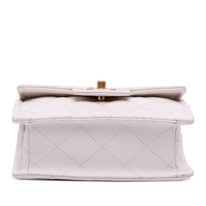 Chanel Mini Quilted Caviar Sweet Classic Flap Blanc