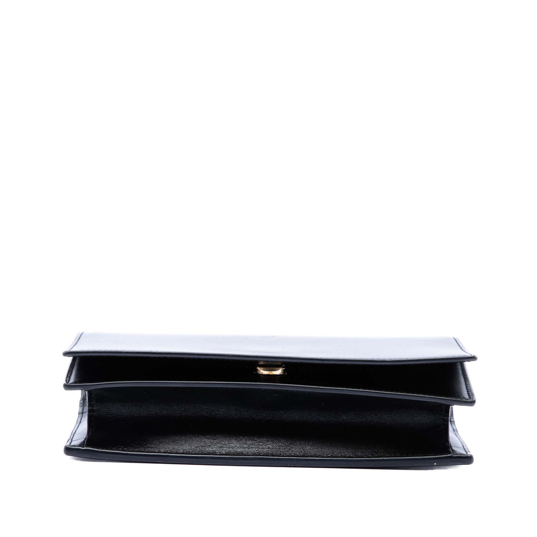 Saint Laurent Smooth Cuir de veau Sac porté croisé
